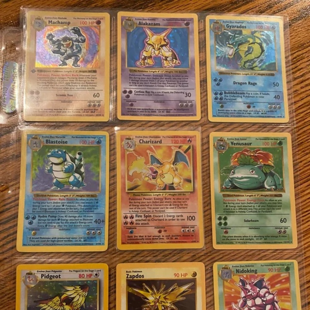 Vintage 1990s random assortment of Pokémon cards